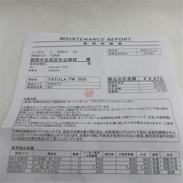 ２１タトゥーラＴＷ３００